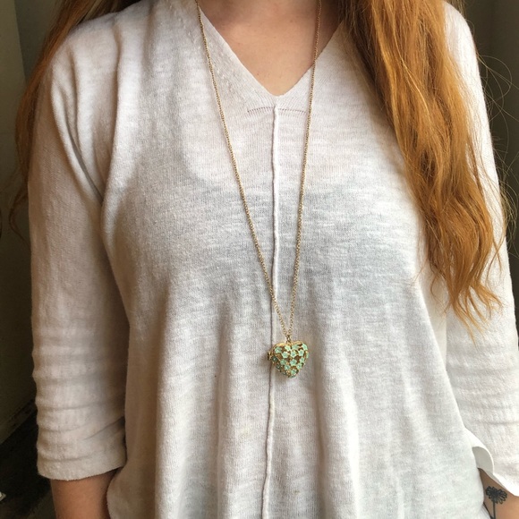 mint & gold necklace - Picture 2 of 3